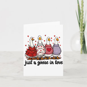 Nur eine Gans in Liebe Valentinstag Lustige Gans M Karte