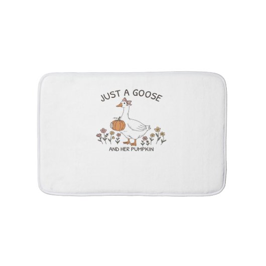 Nur eine Gans und ihr Pumpkin Classic T - Shirt Badematte (Vorderseite)