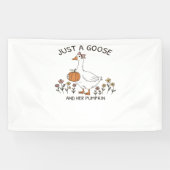 Nur eine Gans und ihr Pumpkin Classic T - Shirt Banner (Horizontal)