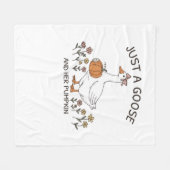 Nur eine Gans und ihr Pumpkin Classic T - Shirt Fleecedecke (Vorderseite (Horizontal))