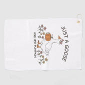 Nur eine Gans und ihr Pumpkin Classic T - Shirt Golfhandtuch (Horizontal)