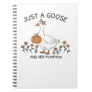 Nur eine Gans und ihr Pumpkin Classic T - Shirt Notizblock