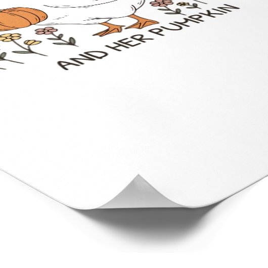 Nur eine Gans und ihr Pumpkin Classic T - Shirt Poster (Ecke)