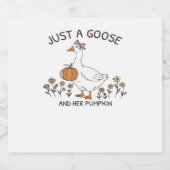 Nur eine Gans und ihr Pumpkin Classic T - Shirt Schaumweinetikett (Einzelnes Label)