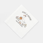 Nur eine Gans und ihr Pumpkin Classic T - Shirt Serviette (Ecke)