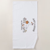 Nur eine Gans und ihr Pumpkin Classic T - Shirt Strandtuch (Vorderseite)