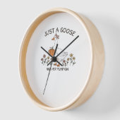 Nur eine Gans und ihr Pumpkin Classic T - Shirt Uhr (Winkel)