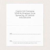 nur eine gefaltete Terminkarte für eine Erinnerung Visitenkarten (Innenseite Aufgefaltet)