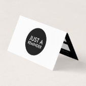 nur eine gefaltete Terminkarte für eine Erinnerung Visitenkarten (Vorderseite)