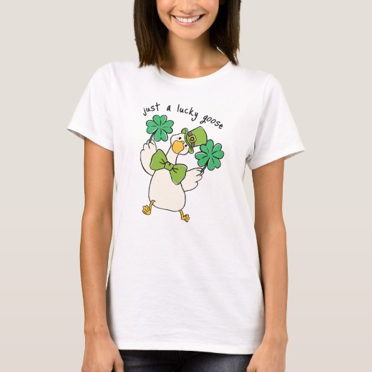Nur eine glückliche Gans St Patrick's Day T-Shirt (Vorderseite)