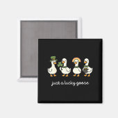 Nur eine Glücksgans, lustige St. Patrick-Gans Nur  Magnet (Vorderseite/Rückseite)