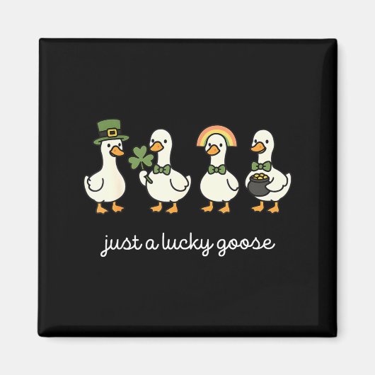 Nur eine Glücksgans, lustige St. Patrick-Gans Nur  Magnet (Vorne)