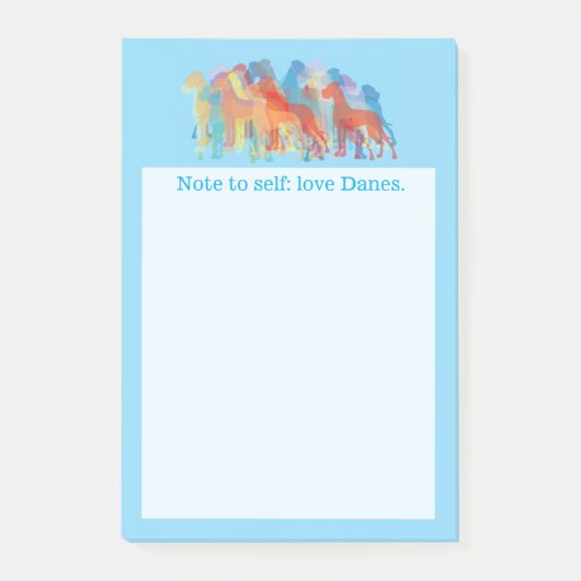 Nur eine Great Dane Erinnerung. Post-it Klebezettel (Vorderseite)