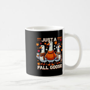 Nur eine Herbstgans Lustiger Pixel Herbst Retro St Kaffeetasse