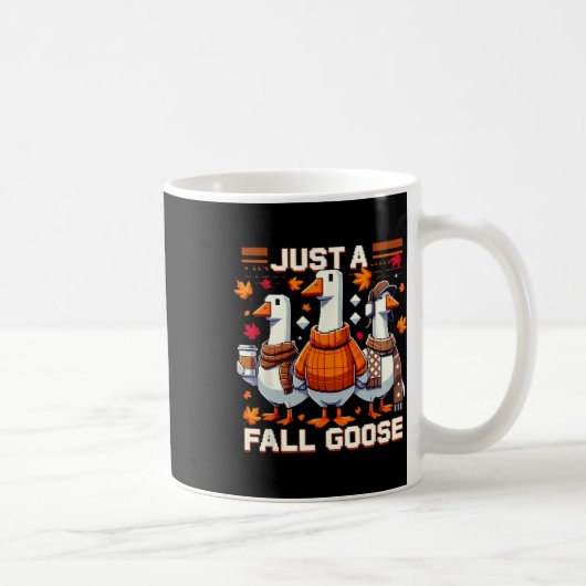 Nur eine Herbstgans Lustiger Pixel Herbst Retro St Kaffeetasse (Rechts)