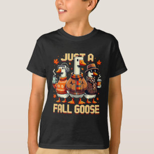 Nur eine Herbstgans Lustiger Pixel Herbst Retro-St T-Shirt