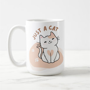 Nur eine Katze Süße Katzenliebhaber Minimal Kitt Kaffeetasse