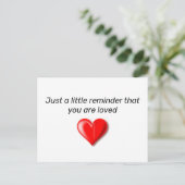 Nur eine kleine Erinnerung, dass du geliebt bist Postkarte (Stehend Vorderseite)