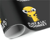 Nur eine kleine Türklinke Funny Dorky Key Pun Dark Geschenkpapier (Rolleneckpunkt)