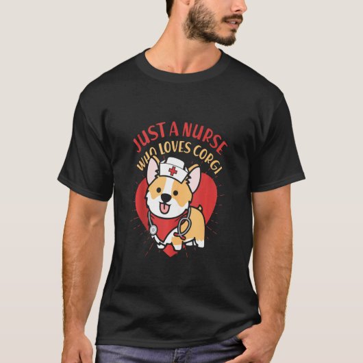 Nur eine Krankenschwester, die Lieben Corgi Dog Ma T-Shirt (Vorderseite)