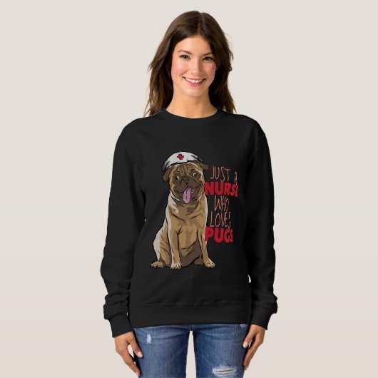 Nur eine Krankenschwester, die Mops Essential T - Sweatshirt (Vorne ganz)