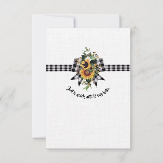 Nur eine kurze Anmerkung zu sagen Hallo Dankeskarte (Vorderseite)