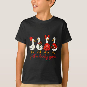 Nur eine liebe Gans Süße Nk Alberne Gans Valentins T-Shirt
