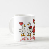 Nur eine Liebenswerte Gans Süße Gans Kaffeetasse (Vorderseite Links)