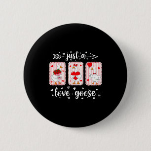 Nur eine Liebesgans Lustige Valentinstag Süße Gans Button