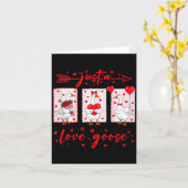 Nur eine Liebesgans Lustiger Valentinstag Niedlich Karte (Gelbe Blume)