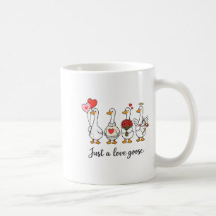 Nur eine Liebesgans Niedliche Valentinsgänse Herz  Kaffeetasse