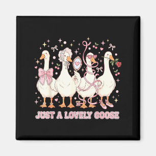 Nur eine liebevolle Gans Fancy Gänse Bows Perlen U Magnet
