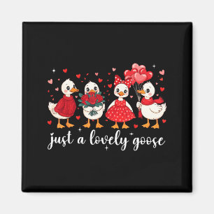 Nur eine liebevolle Gans Lustige Valentinstag Herz Magnet