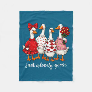 Nur eine liebevolle Gans Süße alberne Gans Valenti Fleecedecke