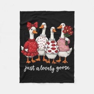 Nur eine liebevolle Gans Süße alberne Gans Valenti Fleecedecke