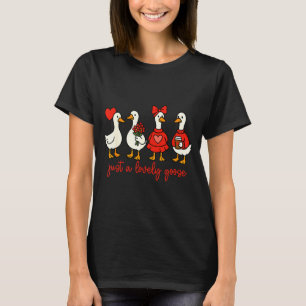 Nur eine liebevolle Gans Valentinstag Ente Lustige T-Shirt