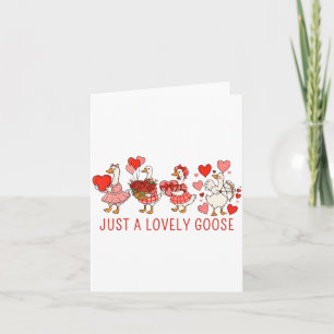 Nur eine liebevolle Gans Valentinstag Süßes Herz G Karte
