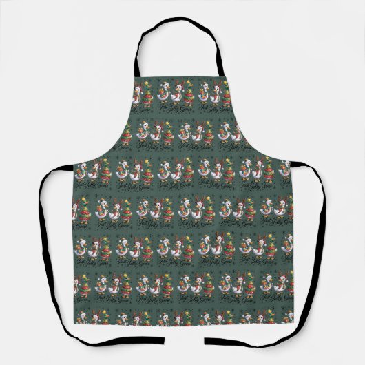 Nur eine lustige Gans Patchwork Weihnachtsente Lus Schürze (Vorderseite)