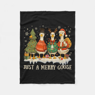 Nur eine lustige Gänse lustige Merry Goosemas Nied Fleecedecke