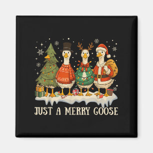 Nur eine lustige Gänse lustige Merry Goosemas Nied Magnet