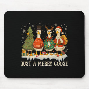 Nur eine lustige Gänse lustige Merry Goosemas Nied Mousepad