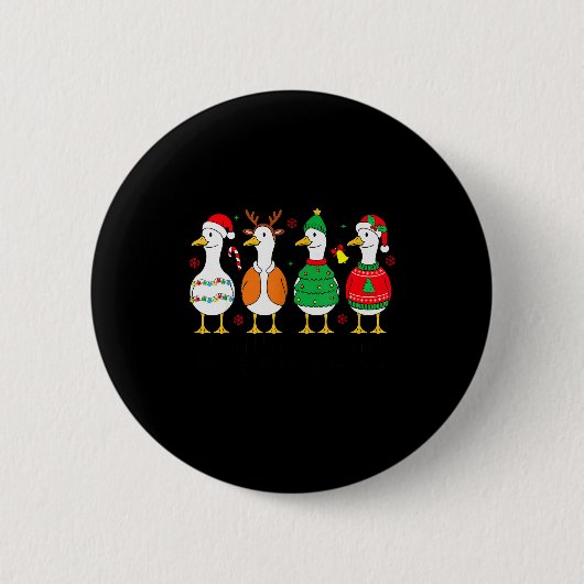 Nur eine lustige Goose Xmas Funny Santa Goose Chri Button (Vorderseite)