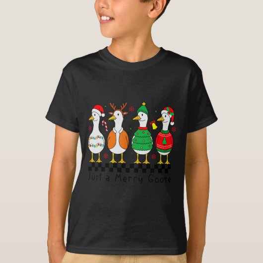 Nur eine lustige Goose Xmas Funny Santa Goose Chri T-Shirt (Vorderseite)