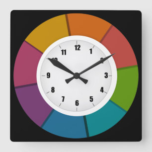 Nur eine lustige und bunte Wanduhr