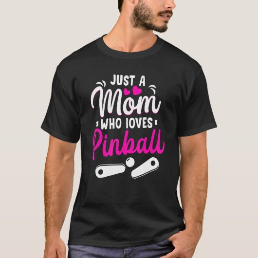 Nur eine Mama, die Pinball Mama Retro Arcade Liebe T-Shirt (Vorderseite)