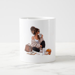 Nur eine Mama Gemütlicher Herbst Mutterliebe Jumbo-Tasse