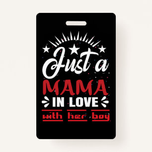 Nur eine Mama in Liebe mit ihrem Jungen Valentine Ausweis
