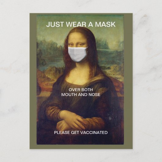 NUR EINE MASK MONA LISA POSTCARD TRAGEN POSTKARTE (Vorderseite)