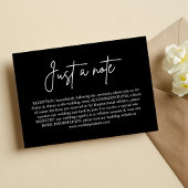 Nur eine minimale Black Wedding Enclosure Card Einladung