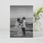 Nur eine moderne, klassische Hochzeit Einladung (Stehend Vorderseite)